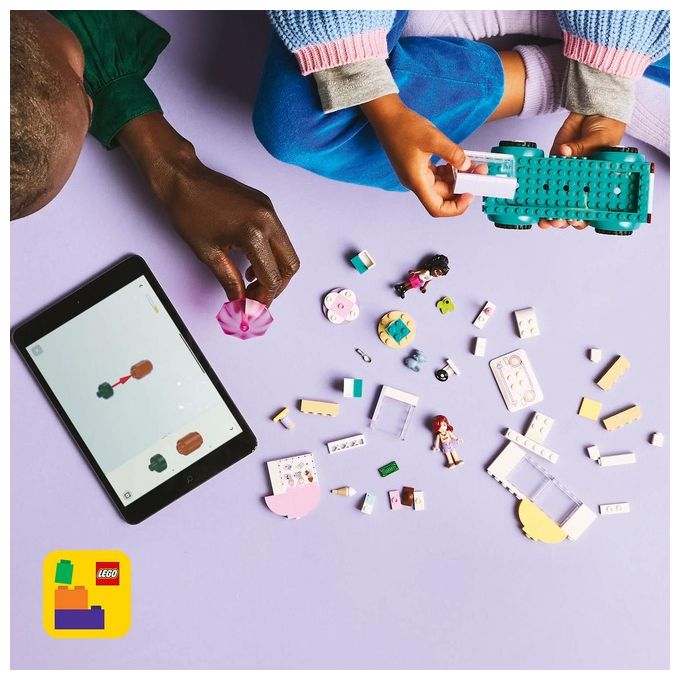 LEGO Friends Il Furgone dei Gelati di Heartlake City Giochi Creativi e Didattici per Bambine da 4 Anni con Camion Giocattolo 2 Mini Bamboline un Coniglietto Cibo e Accessori Set con Veicolo 42644