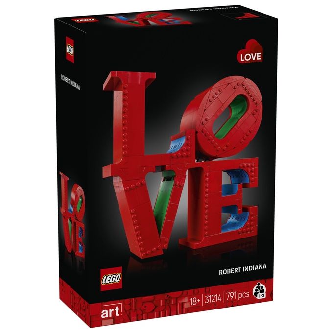 LEGO Art LOVE, Modellino da Costruire Iconica Scultura Pop di Robert Indiana, Hobby Creativo per Adulti, KIT_ Modellismo da Collezione, Idea Regalo Donna, Uomo, Fidanzamento e Anniversario 31214
