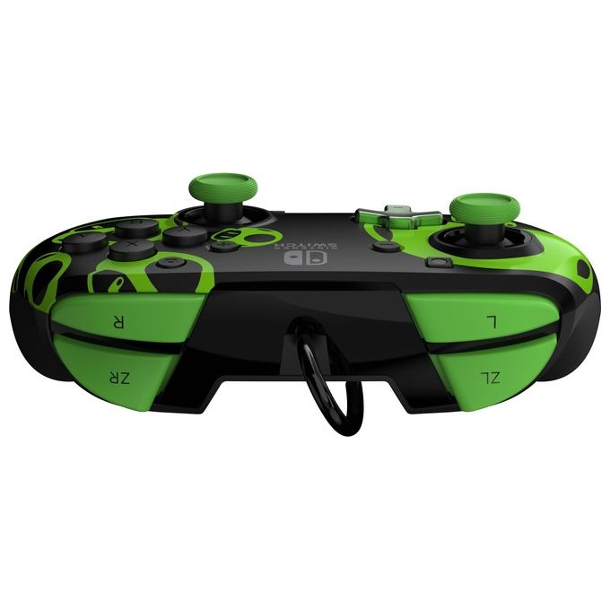 Pdp 1-Up Glow In The Dark Rematch Nero-Verde Usb Gamepad per Nintendo Switch-Nintendo Switch Oled