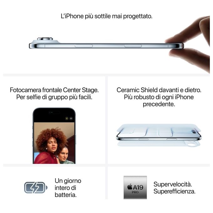 Apple, iPhone Air, 1TB, Bianco Nuvola