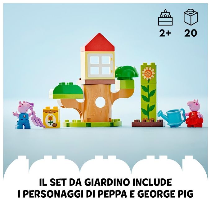 LEGO DUPLO Il Giardino e la Casa sull'Albero di Peppa Pig Giochi Educativi per Bambine e Bambini da 2 Anni Playset Creativo con Personaggi e Accessori Giocattolo Idea Regalo di Compleanno 10431