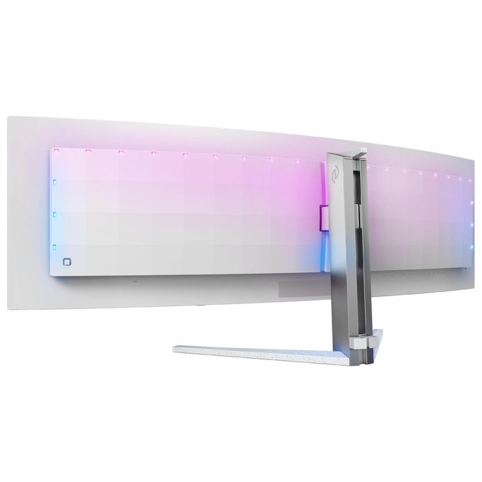 Philips Evnia 49M2C8900L Monitor da gioco curvo OLED DQHD da 49 pollici 144 Hertz 003 ms GtG HDR400 Ambiglow (5120x1440 HDMI 2.1 DisplayPort 1.4 USB-C Hub USB) bianco