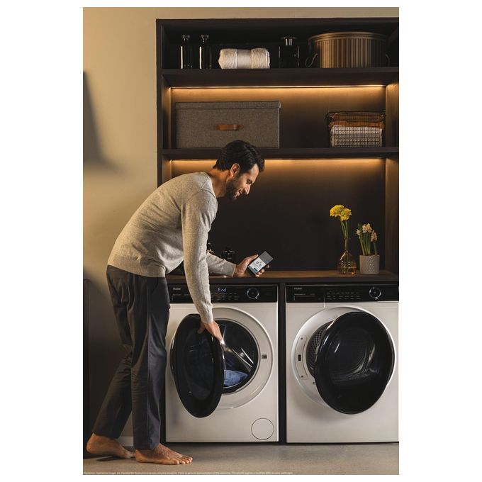 Haier HW90-B14959U1 I-Pro Series 5 Lavatrice Carica Frontale 9 Kg 1400 rpm Classe A Direct Motion Wi-Fi Vapore ABT (85x60x57 cm) colore Bianco