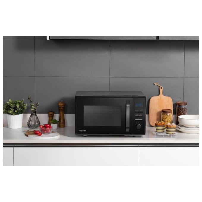 Toshiba MV-AC25TBK Forno a Microonde Capacita' 25 Litri Potenza 900W con Grill 1100 W colore Nero