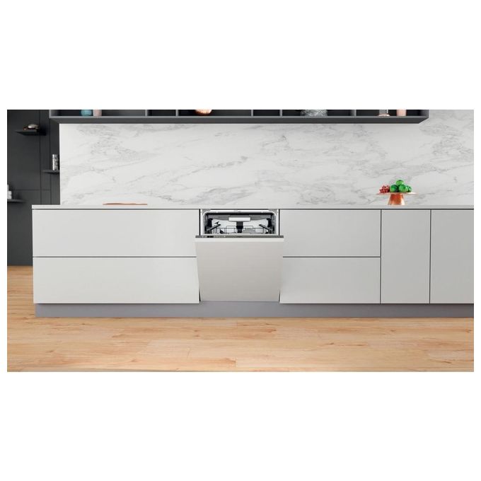 Whirlpool WIO 3O41 PL - Lavastoviglie a scomparsa totale 14 coperti, Classe C, PowerClean Pro, 6° SENSO, Terzo cestello, (82x59,8x55,5 cm), Inox