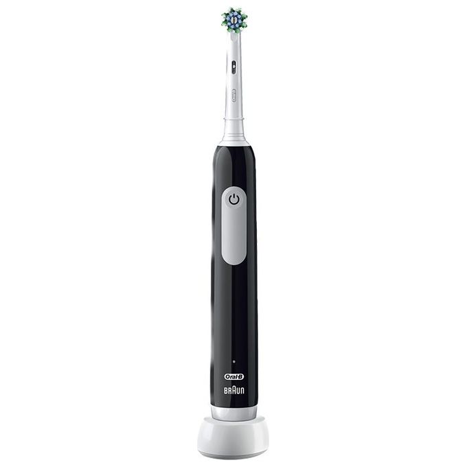 Braun Oral-B Spazzolino Elettrico Ricaricabile Series 1 Nero con 1 Testina di Ricambio e 1 Custodia da Viaggio