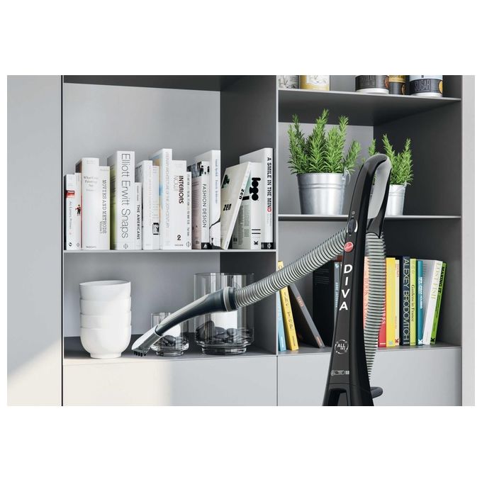 Hoover DV 16 011 Diva Scopa Elettrica con Filo con Sacco Tutto in 1 Potenza 750 W Nero