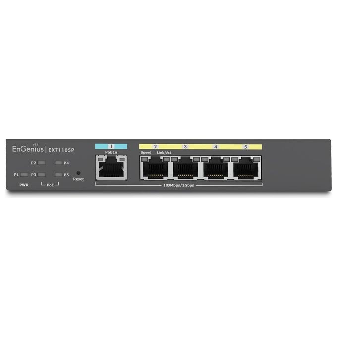 EnGenius EXT1105P Switch di Rete Gestito L2 Gigabit Ethernet (10-100-1000) Supporto Power over Ethernet Nero