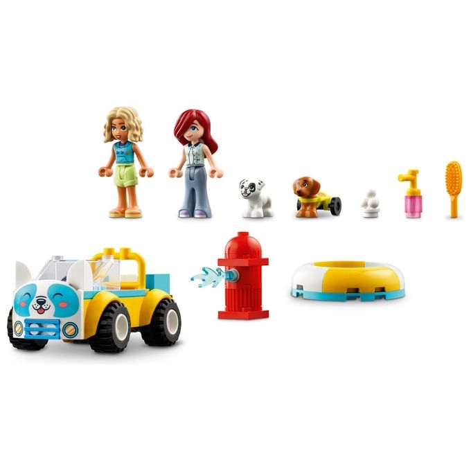 LEGO Friends Auto per la Toelettatura dei Cani Macchina Giocattolo da Costruire con 2 Personaggi 2 Cuccioli e Accessori per la Cura degli Animali Giochi per Bambine e Bambini da 4 Anni 42635