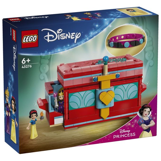 LEGO Disney Portagioie di Biancaneve Giocattolo Principesse da Costruire Giochi per Bambine e Bambini da 6 Anni con Mini Bamboline Accessori e un Braccialetto Personalizzabile Idea Regalo 43276
