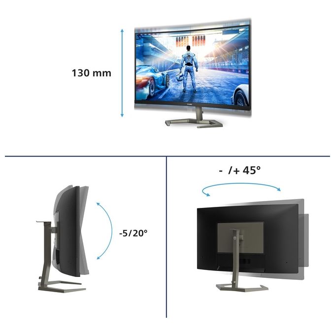 [ComeNuovo] Philips Momentum 32M1C5200W-00 Monitor Pc 31.5'' 1920x1080 Pixel Full Hd Lcd Nero