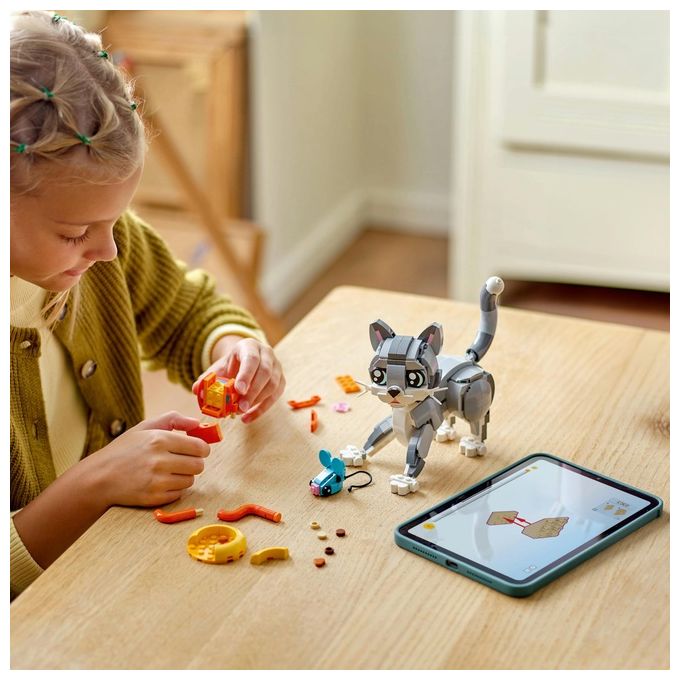 LEGO Creator 3 in 1 Gatto Giocoso Giocattolo - Si Trasforma in Piccione o in Cane - Animali da Costruire per Bambine Bambini Ragazze e Ragazzi da 8 Anni - Idea Regalo di Compleanno Creativa - 31163