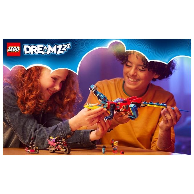 LEGO DREAMZzz 71458 Auto-Coccodrillo, Giocattolo 2in1 da Monster Truck a Macchina-Animale con Jayden e il Cacciatore Notturno