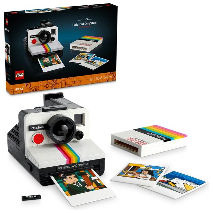 LEGO Ideas Fotocamera Polaroid OneStep SX-70 21345 Modellismo da Costruire per Adulti, Regali Creativi, Oggetti da Collezione