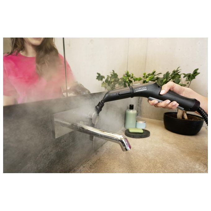 Kärcher SC 2 EasyFix Pulitore a Vapore 1500 W Serbatoio 1 litro Bocchetta pavimenti e panno EasyFix Bocchetta Manuale e Panno Spazzola Tonda Bianco