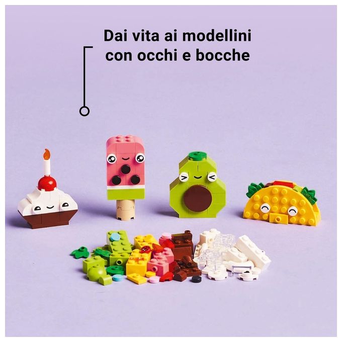 LEGO Classic Alimenti Creativi Piccolo Set di Giochi di Fantasia per Bambini e Bambine da 4 Anni in su con Cibo Giocattolo in Plastica da Costruire e Ricostruire in Altre Forme Idea Regalo 11039