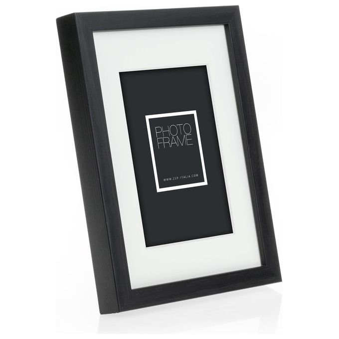 ZEP Malmo Black Cornice Portafoto 10x15cm-15x20cm in Legno con Passepartout