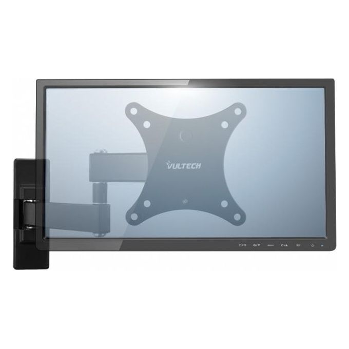 Vultech BTV-1326LITE Braccio Staffa Serie Lite per Led Lcd e Plasma da 13'' a 26'' con Snodo Nero