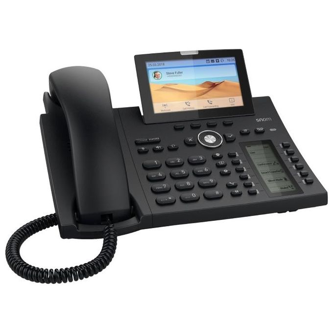 Snom D385N IP Telefono da Tavolo SIP Display TFT a Colori 4.3'' Nero