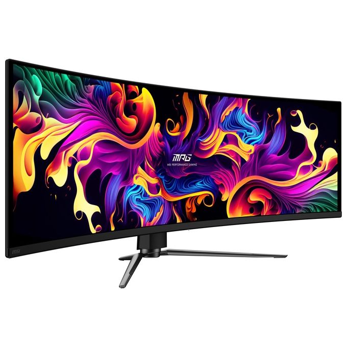 MSI MPG 491CQP QD-OLED Monitor Gaming Curvo 49'' OLED Quantum Dot DQHD (5120x1440) 144Hz - 003ms 99% DCI-P3 ΔE≤2 DisplayHDR True Black 400 KVM RGB DP 1.4a HDMI 2.1 USB Type-C