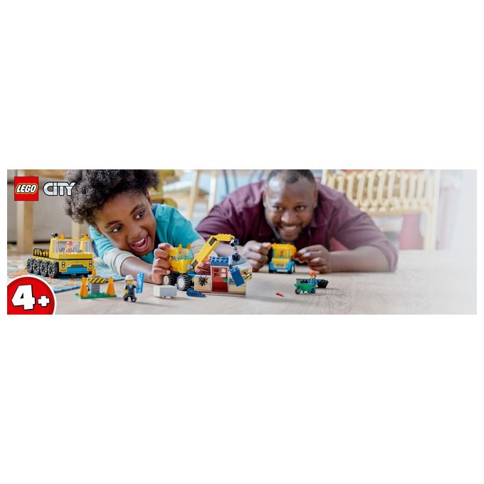 LEGO City 60391 Camion da Cantiere e Gru con Palla da Demolizione, Set con Veicoli Giocattolo, Giochi Educativi per Bambini 4+