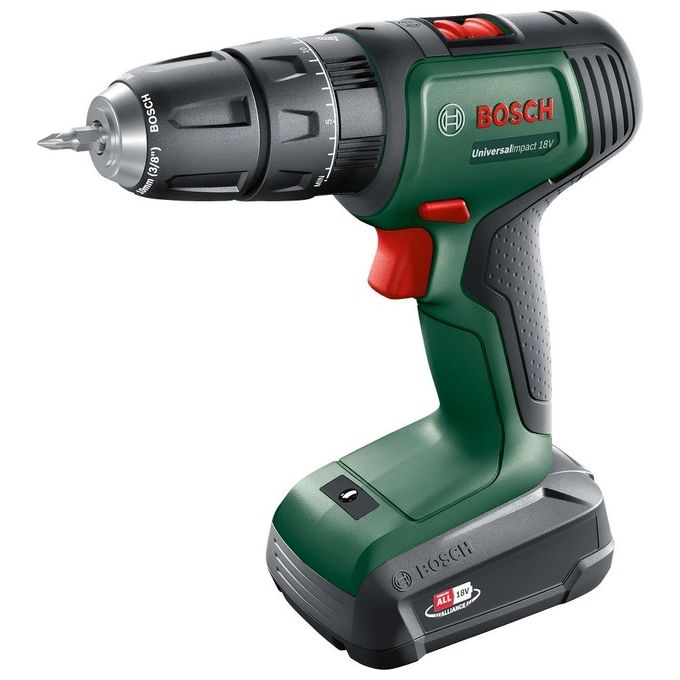 Bosch UniversalImpact Trapano Battente 18V 1450 Giri-min Senza Chiave Nero-Verde-Rosso
