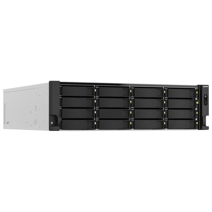 Qnap TS-h2287XU-RP NAS Armadio 3U Collegamento ethernet LAN Nero-Bianco E-2336