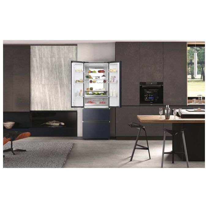 Haier HFW7720ENMB FD 70 Serie 7 - Frigorifero Multidoor 477 L, 200,6 cm, Classe E, 37 dB, No Frost, Wi-Fi, MyZone, Humidity Zone, Nero