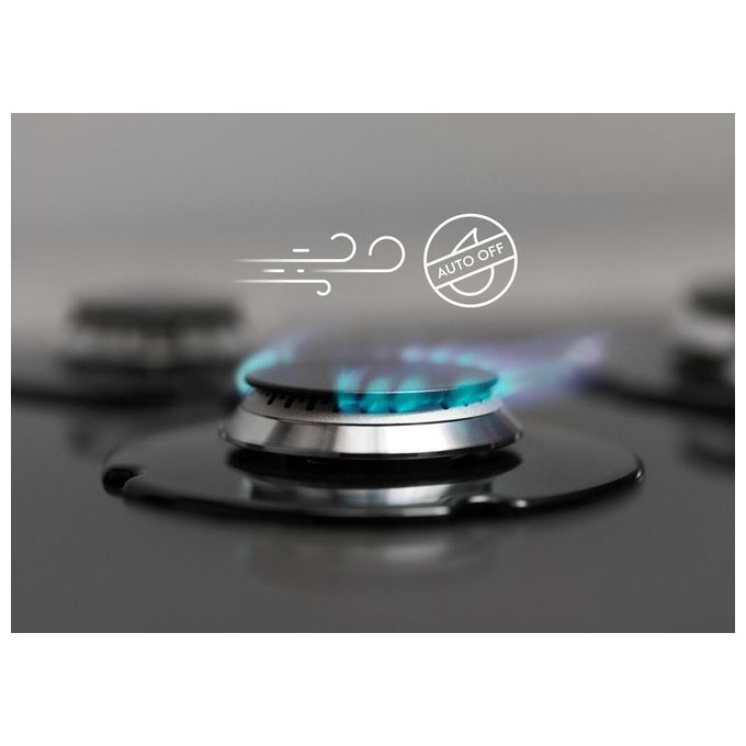 Electrolux KGS6404T Piano Cottura a Gas Slim Profile 4 Zone Speed Burner Bruciatore Wok Sicurgas 60 cm Terra di Francia