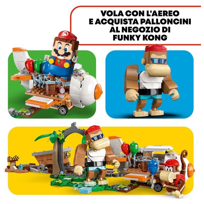 LEGO 71425 Super Mario Pack di Espansione Corsa nella Miniera di Diddy Kong Set da Costruzione con 1157 Pezzi Personaggi Inclusi Funky Kong Diddy Kong e Sfide Interattive colore Multicolore