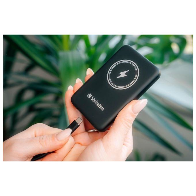 Verbatim Charge 'n' Go Polimeri di Litio 5000 Mah Carica Wireless Nero
