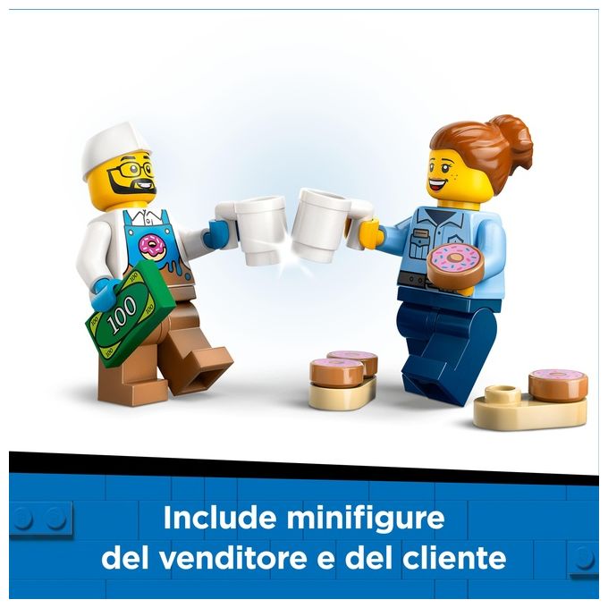 LEGO Furgone Ciambelle 60452 Gioco da Costruzione City Great Vehicles Divertimento Assembla Realistico ed Educativo per Bambini