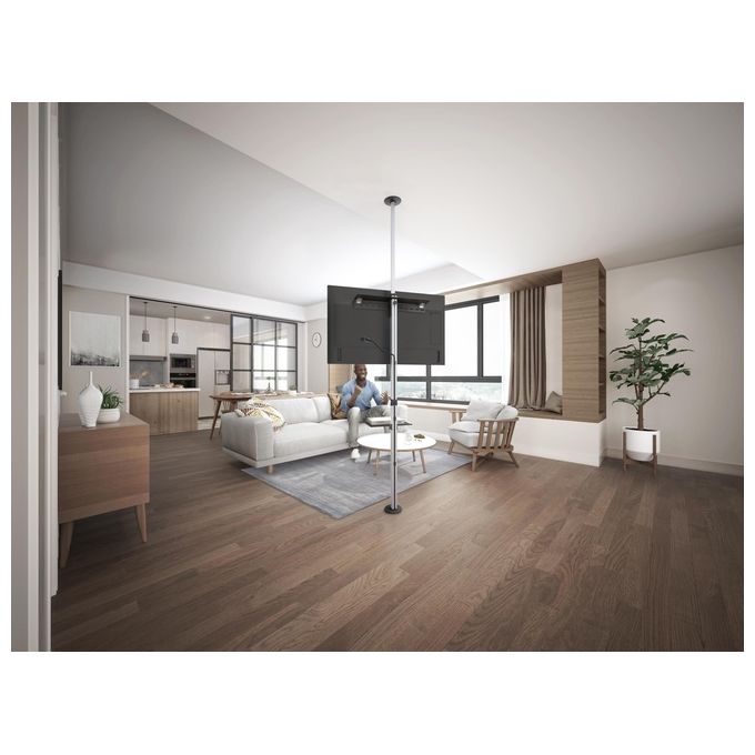 Equip 650621 Supporto Tv a Parete 70'' Nero-Acciaio Inox