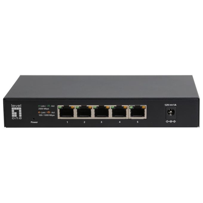 LevelOne GEU-0525 Switch di Rete Non Gestito 2.5g Ethernet (100-1000-2500) Nero