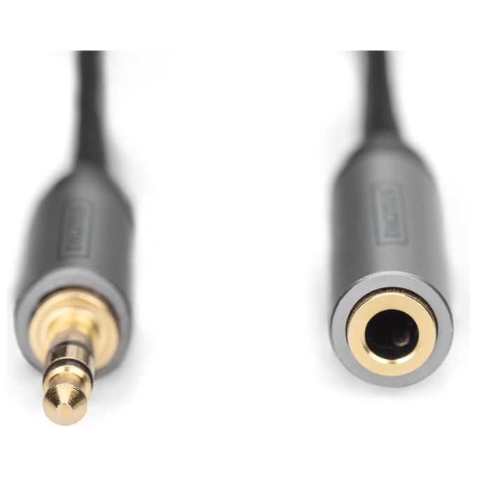 Digitus Cavo di Prolunga Audio da Cavo Jack da 3.5mm a Presa da 3.5mm 1.8mt
