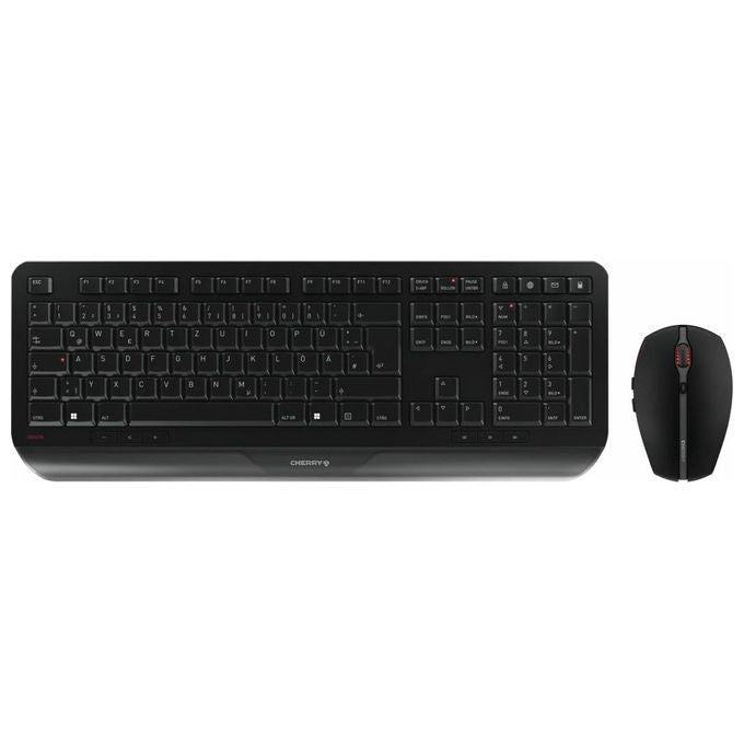 Cherry Desktop GENTIX [De] Wl Black Deutschland Tastiera Mouse Incluso Rf Wireless Nero