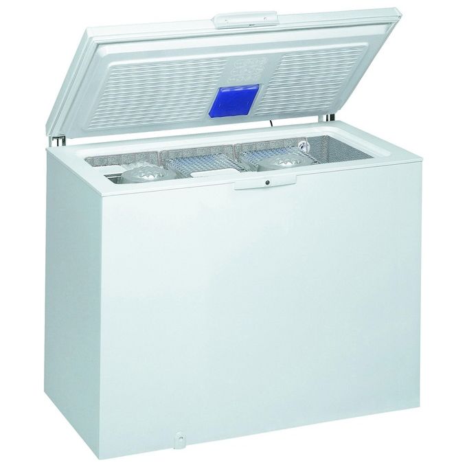 Whirlpool WHE31352 FO 2 Congelatore a Pozzetto Capacita' 312 Litri Classe energetica E  FastFreezing Tecnologia 6° SENSO Space Max 91,6 cm Bianco