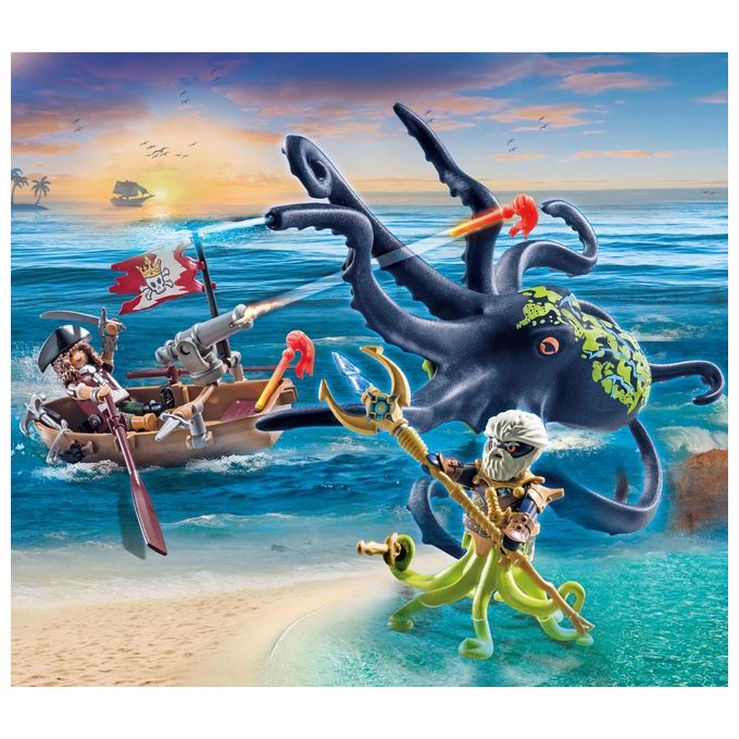 Playmobil Pirates Pirata Contro Piovra Gigante