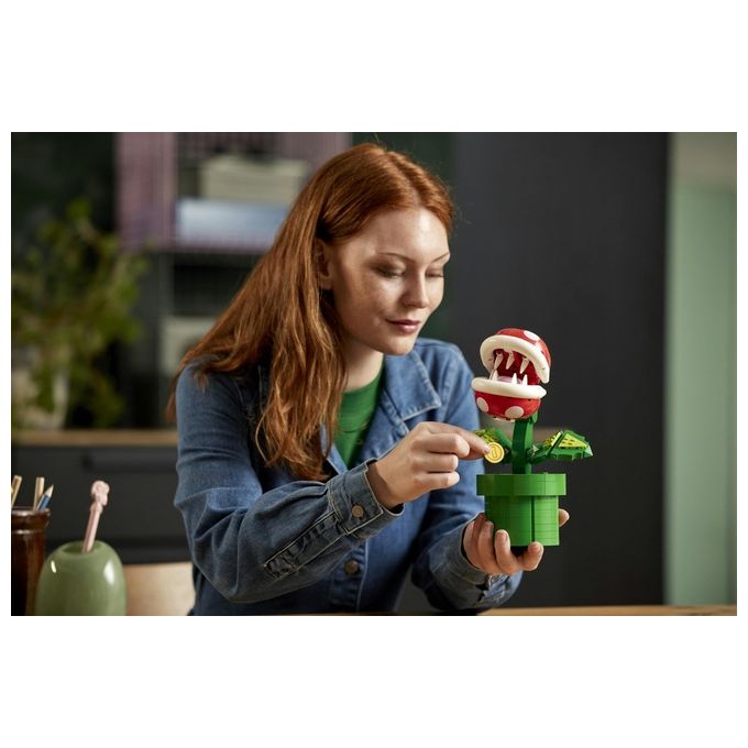 LEGO Super Mario 71426 Pianta Piranha, Personaggio Snodabile con Tubo e 2 Monete, Kit Modellismo per Adulti, Idea Regalo