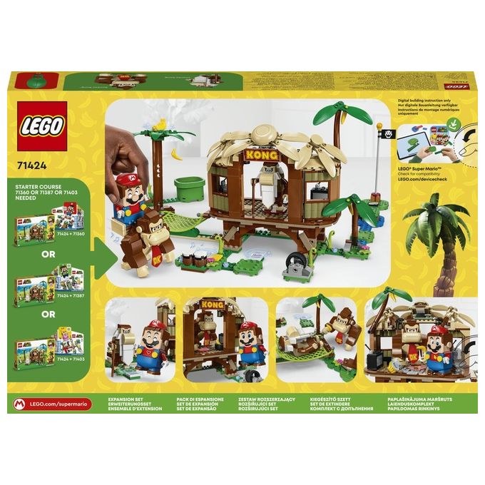 LEGO Super Mario 71424 Pack di Espansione Casa sull'Albero di Donkey Kong, Giochi per Bambini e Bambine 8+ con 2 Personaggi