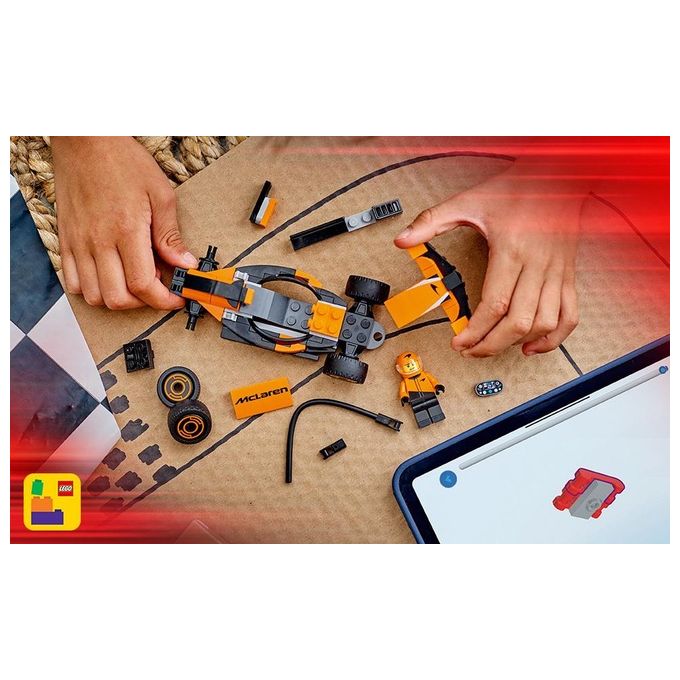 Lego Set Pilota e Monoposto McLaren F1 60442 City Formula1 Racing Construction Kit