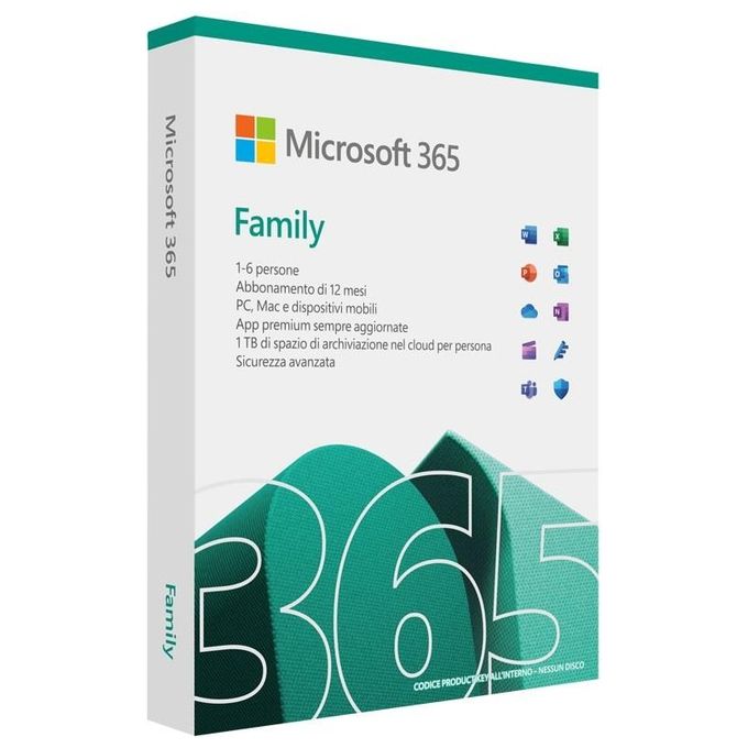 Microsoft 365 Family licenza a termine (1 anno) fino a 6 utenti