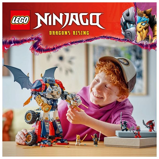 LEGO 71834 NINJAGO Mech Ultra Combinatore di Zane Set da Costruzione 4 in 1 con 6 Minifigure e 1187 Pezzi colore Multicolore
