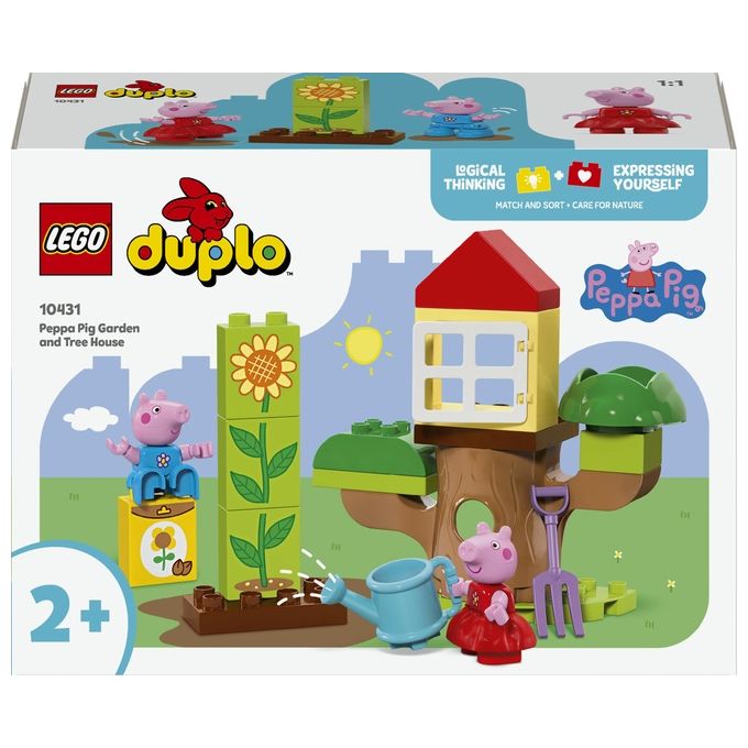 LEGO DUPLO Il Giardino e la Casa sull'Albero di Peppa Pig Giochi Educativi per Bambine e Bambini da 2 Anni Playset Creativo con Personaggi e Accessori Giocattolo Idea Regalo di Compleanno 10431