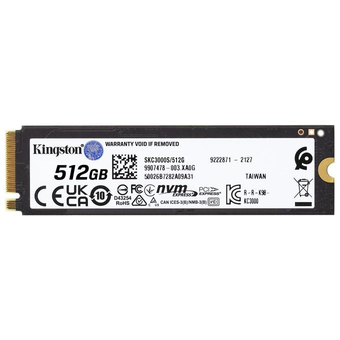 Kingston Technology KC3000 Ssd M.2 512Gb PCI Express 4.0 3D TLC NVMe