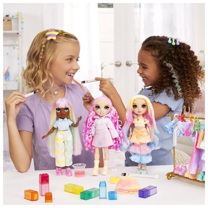 MGA Entertainment Bambola Rainbow High WaterColor e Create Dolls- Purple Eyes