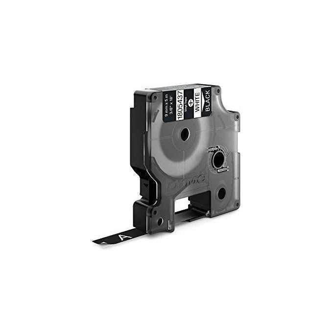 Dymo Nastri Industriali D1 9mmx5.5mt Vinile Bianco su Nero