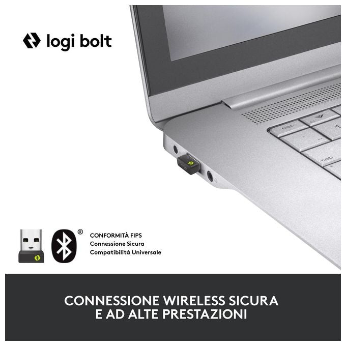 Logitech MX Keys Mini for Business Tastiera RF senza Fili Bluetooth QWERTY Italiano Grafite