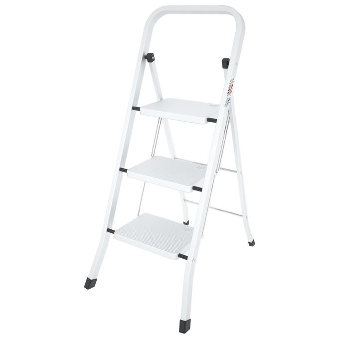 Colombo Sgabello Scala FACTOTUM 3 gradini in Acciaio portata max 150kg EN14183 MADE IN ITALY
