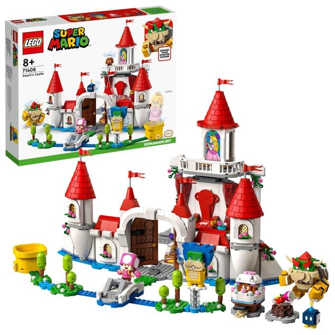 LEGO 71408 Super Mario Pack Espansione Castello di Peach 1216 pezzi 5 personaggi inclusi (48x37x9 5 cm) colore Nero